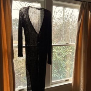 Skull Cashmere Black Duster
